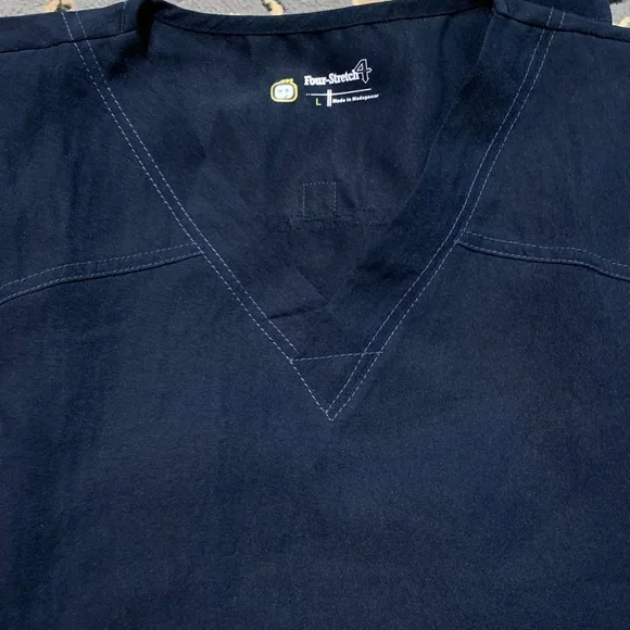 WonderWink Navy Blue Scrub Top and Maternity scrub pants set - Picture 3 of 6